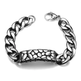 Geometric Design Chain Link Stainless Steel Fashion Retro Bracelet