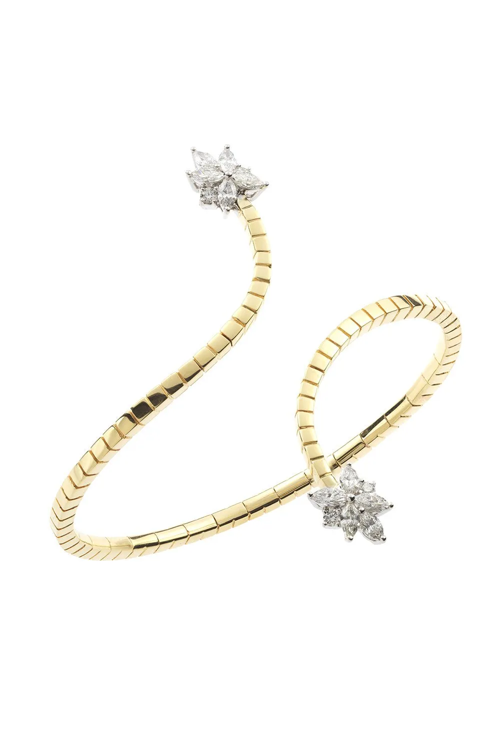 Golden Strada Open Bangle Bracelet