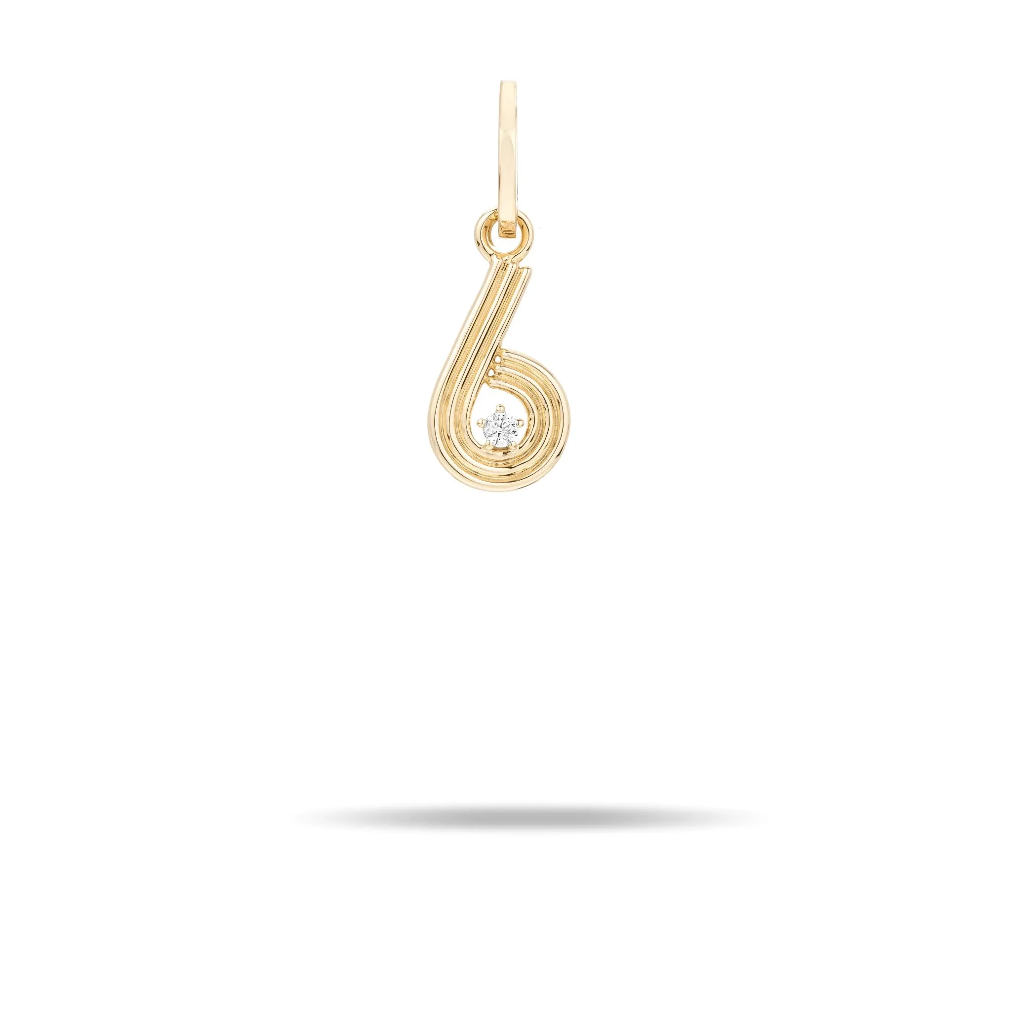 Groovy Diamond Number Charm