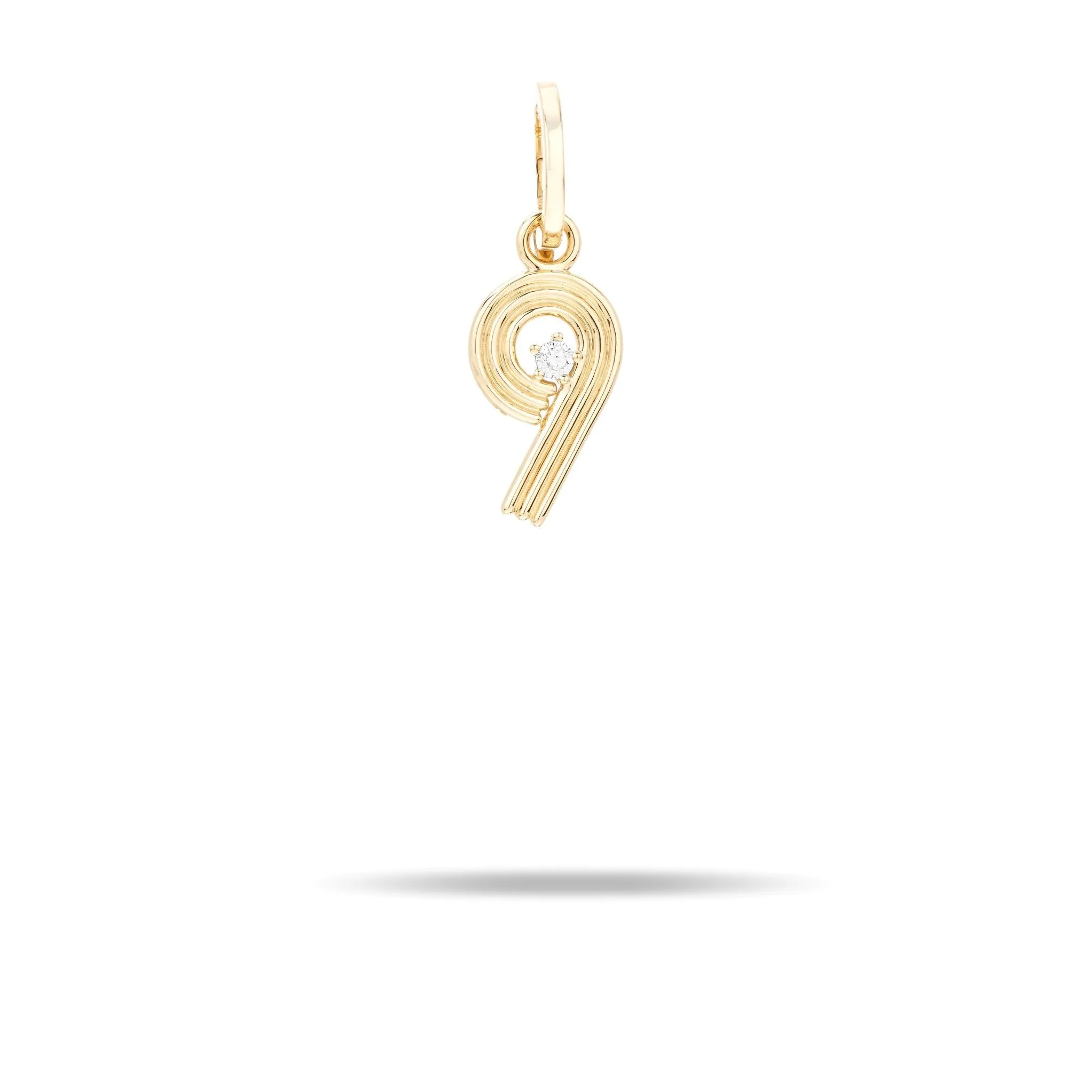 Groovy Diamond Number Charm