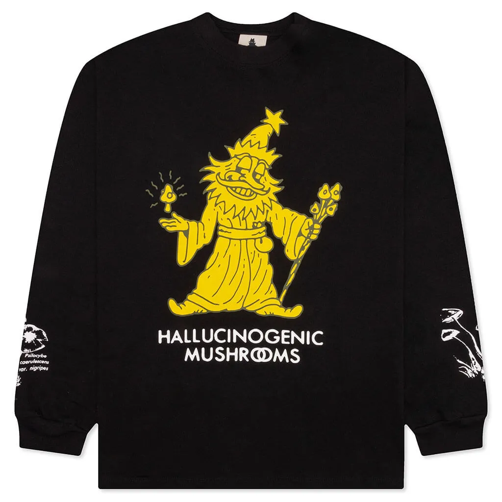 Hallucinogenic Wiz L/S Tee - Black