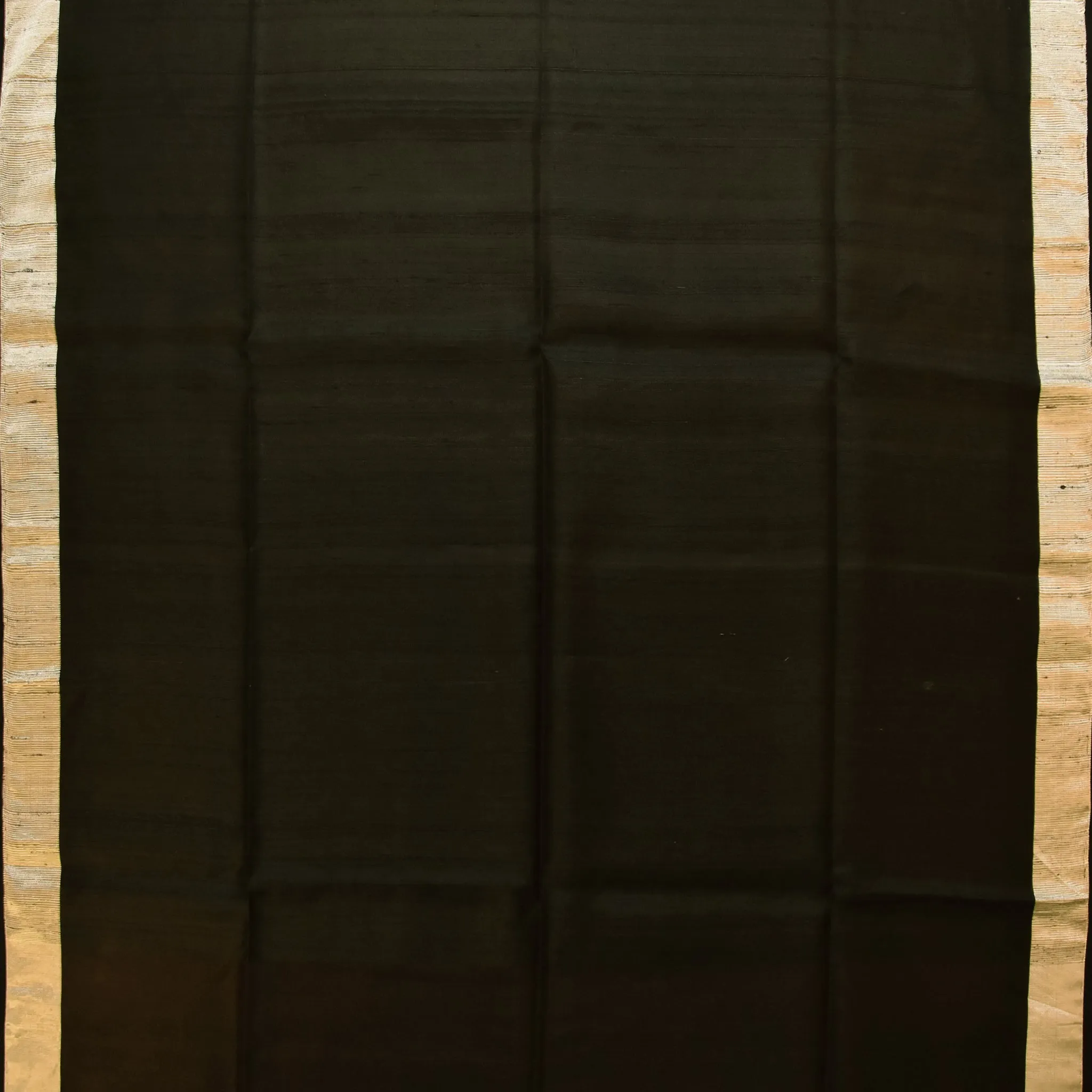 Handwoven Black Silk Cotton Saree - 336N008360DSS