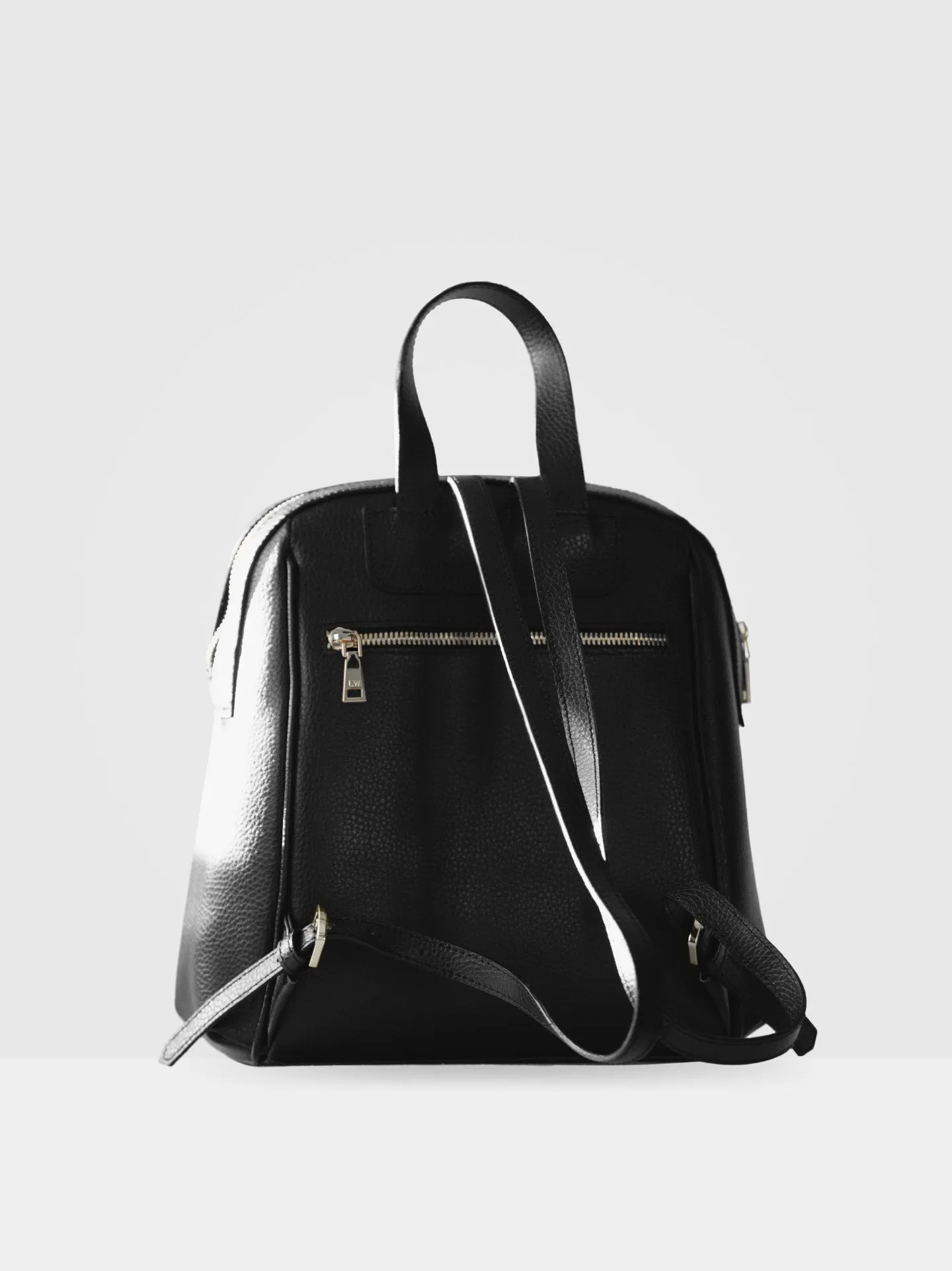 Hazel MIRUM Leather Vegan Backpack | Black & Gold