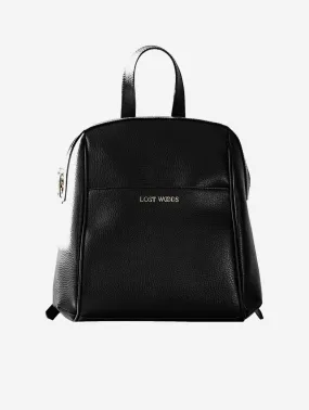 Hazel MIRUM Leather Vegan Backpack | Black & Gold