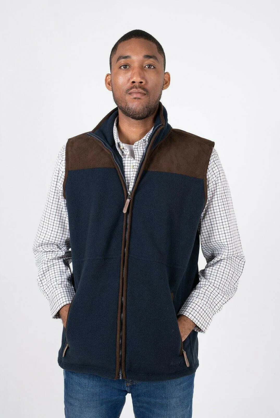 Hazy Blue Denton I Mens Fleece Gilet