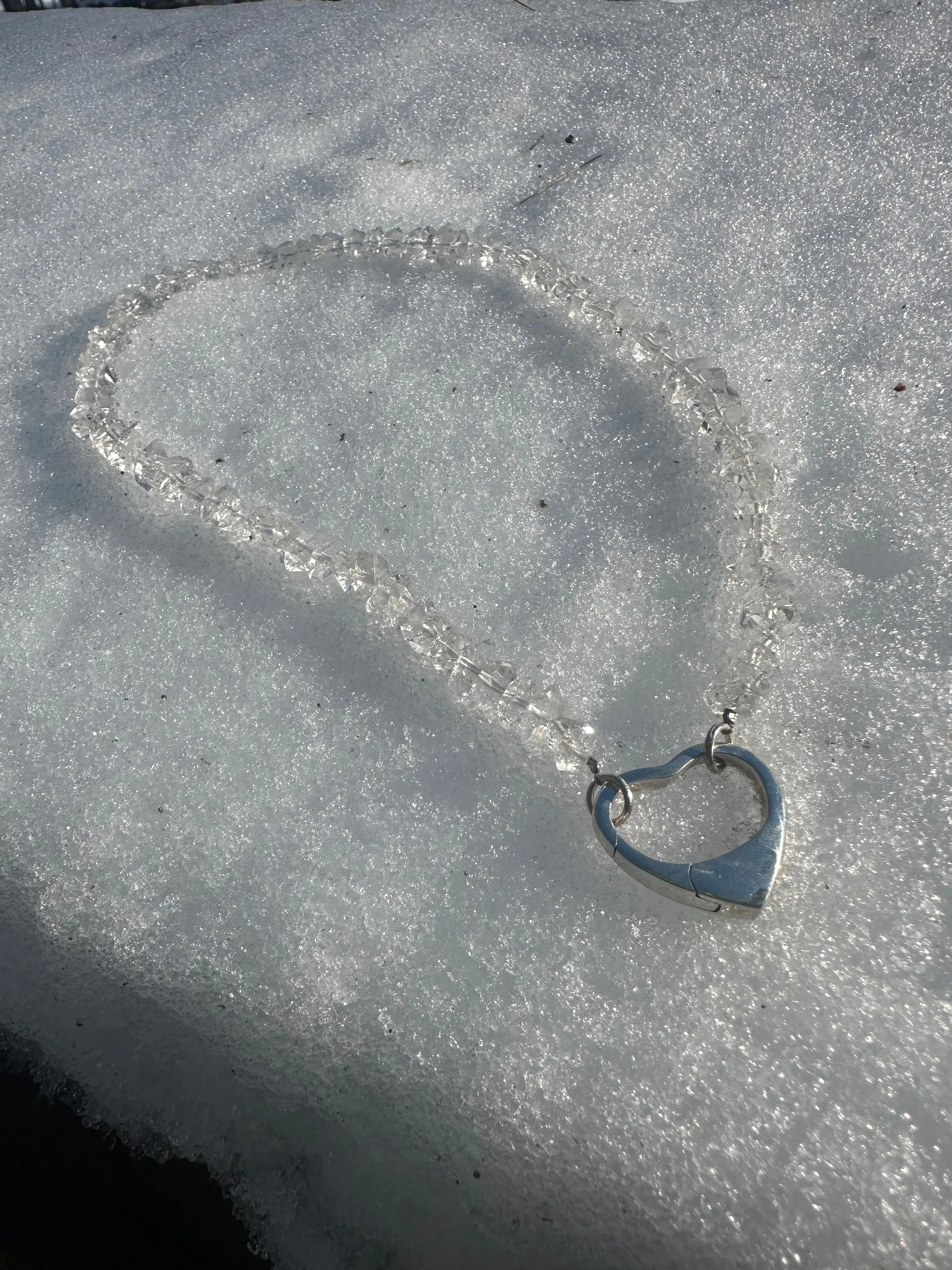 Herkimer Heart Necklace