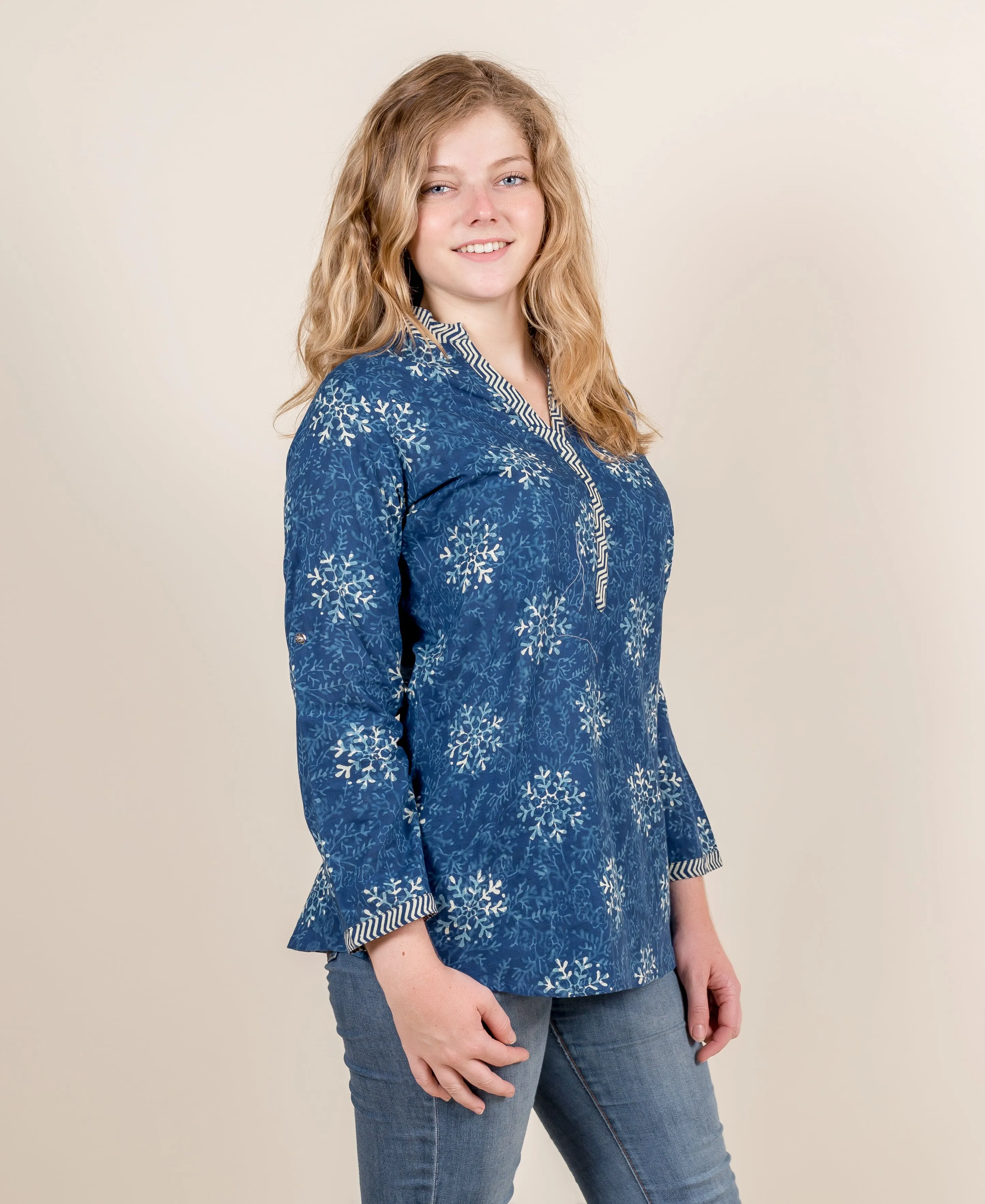 Indigo Cotton Top