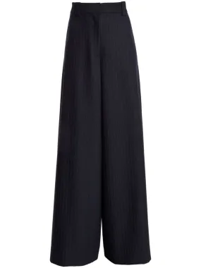 JACOB PINSTRIPED WIDE LEG TROUSERS