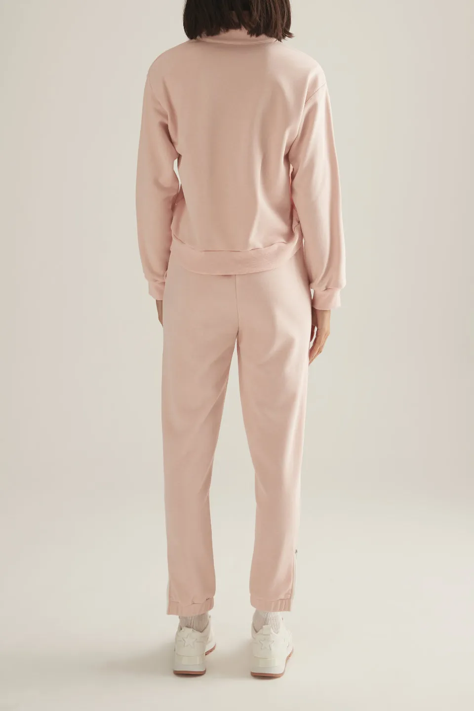 Jamie Pink Zip Up Fleece Jumper