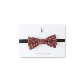 Karibou Kids Boys Bow Tie - Vintage Red Check