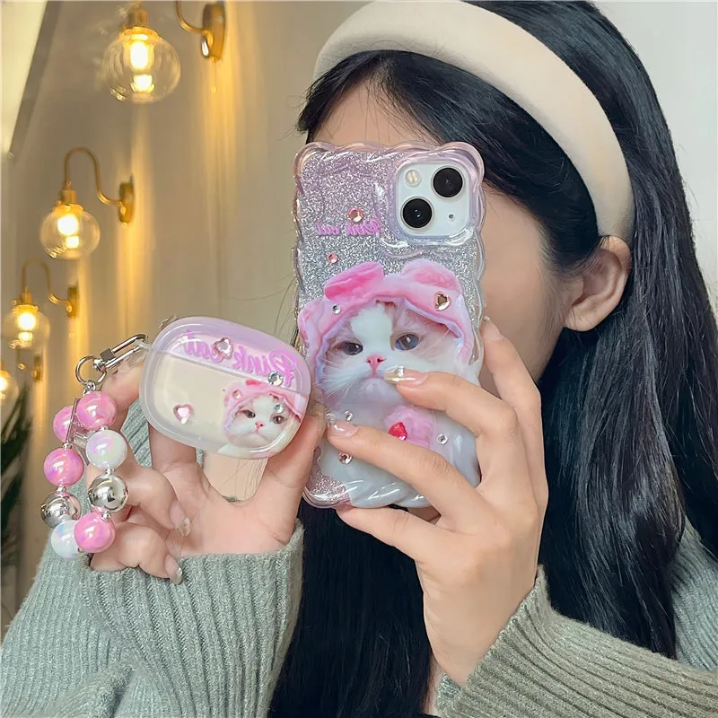 Kawaii Sweet Pink Cat Phone Case