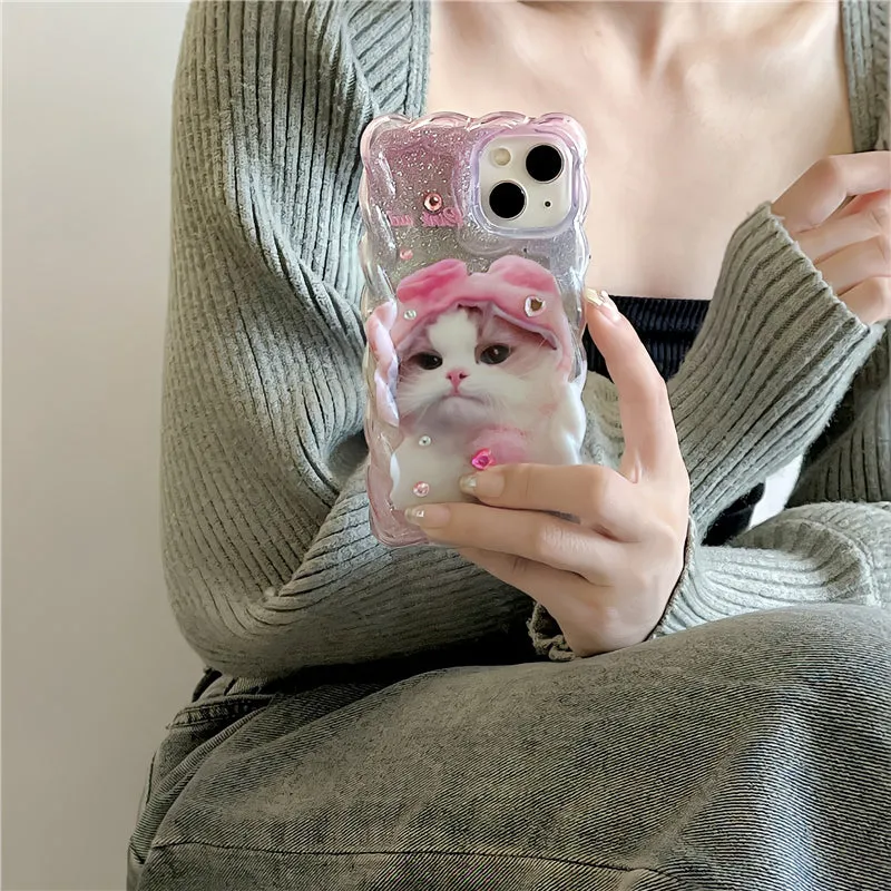 Kawaii Sweet Pink Cat Phone Case