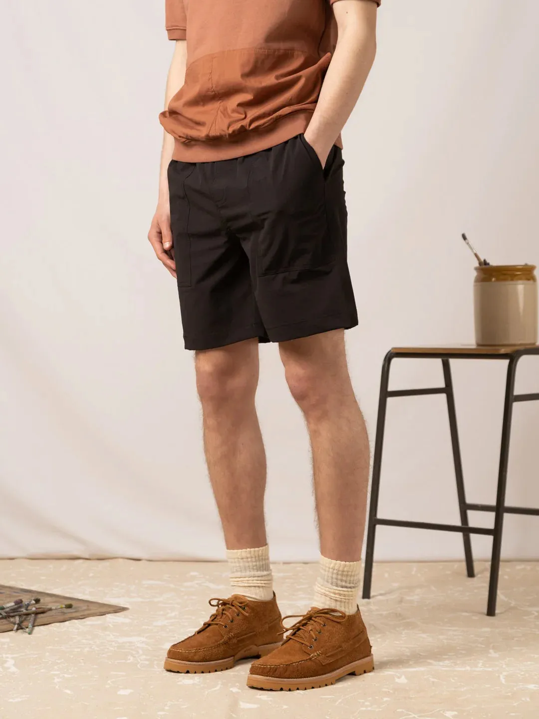 KESTIN Pease Short in Black Japanese Cordura® Ripstop