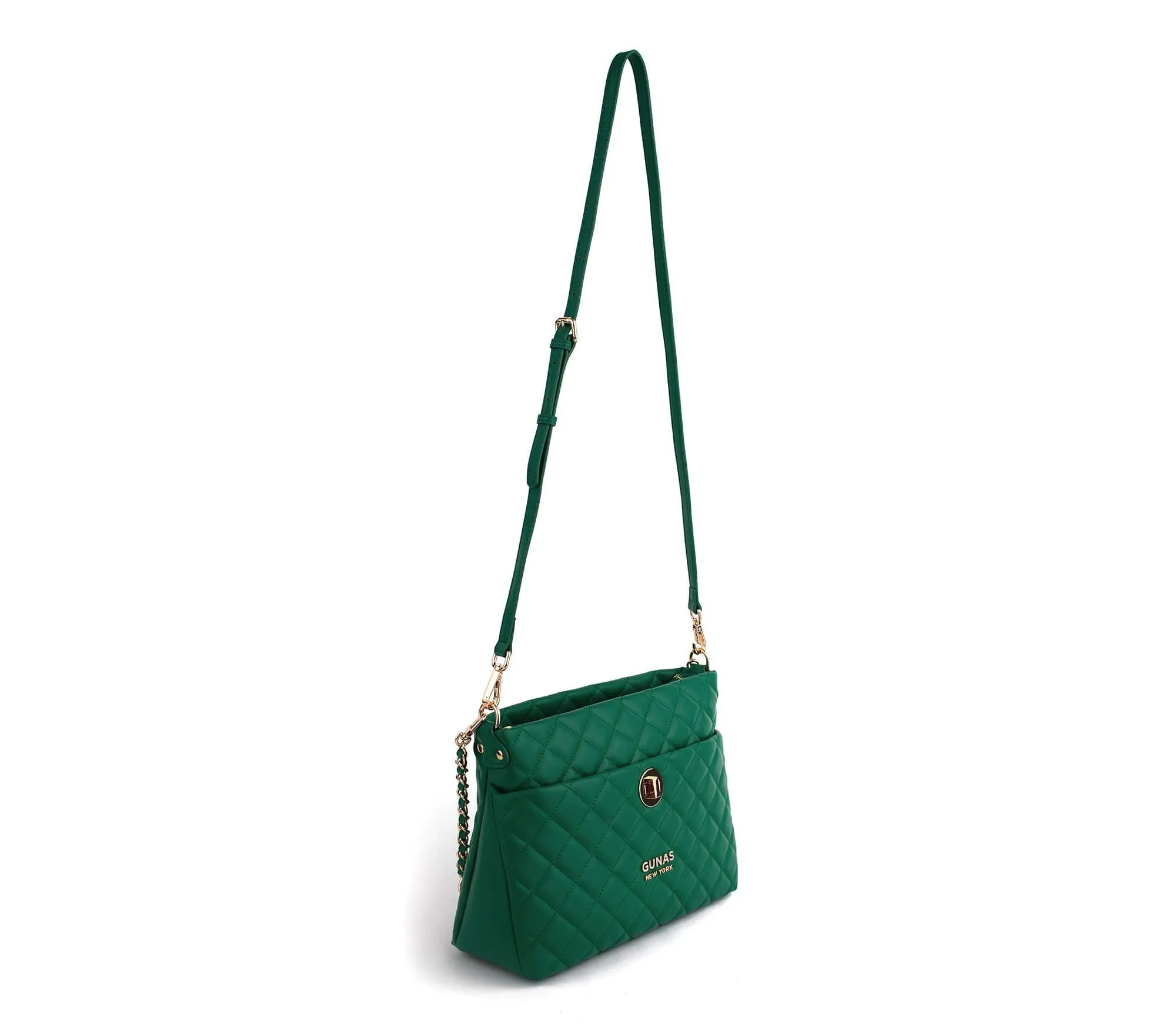 Koi Quilted Vegan Leather Shoulder Bag | Green