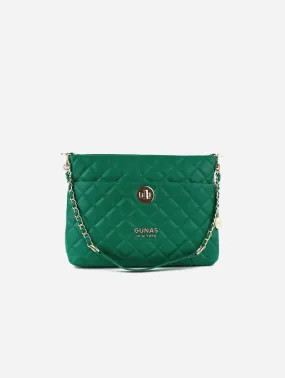 Koi Quilted Vegan Leather Shoulder Bag | Green