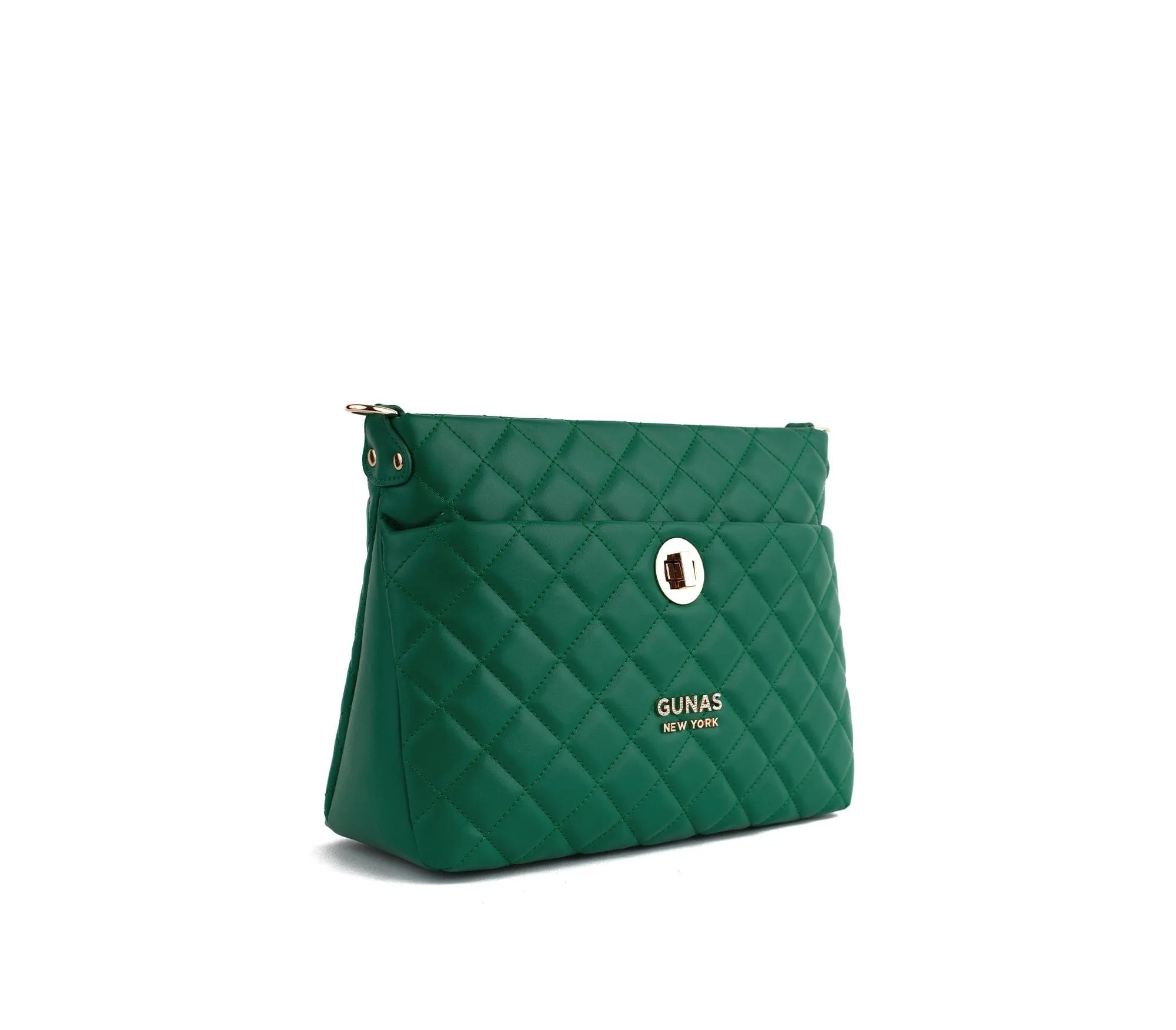 Koi Quilted Vegan Leather Shoulder Bag | Green