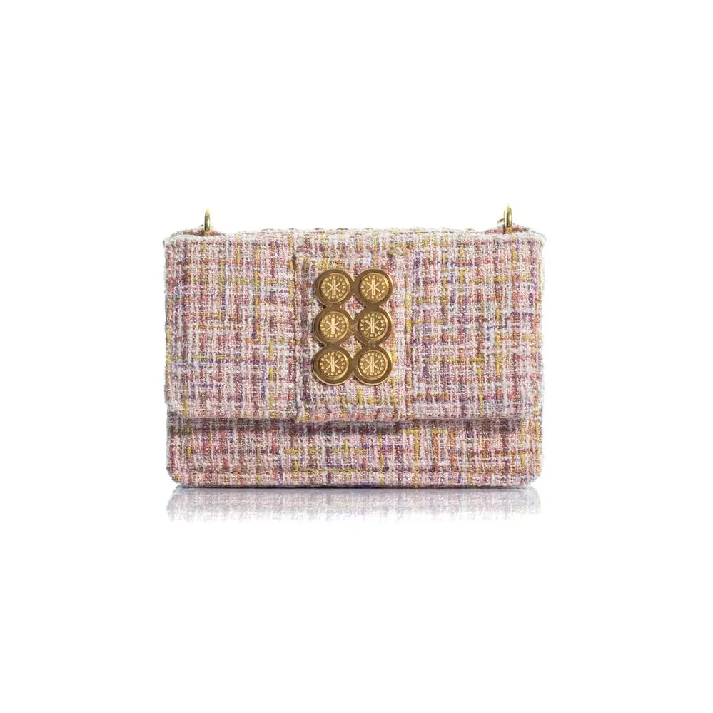 Kooreloo - Fabric Shoulder Bag - Mini Lucerne Tweed Pink