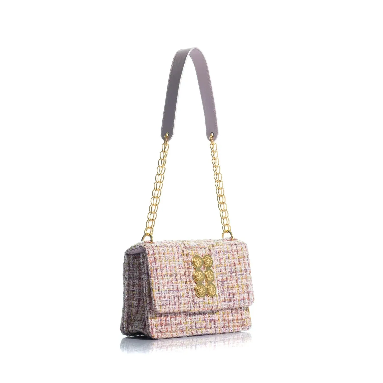 Kooreloo - Fabric Shoulder Bag - Mini Lucerne Tweed Pink