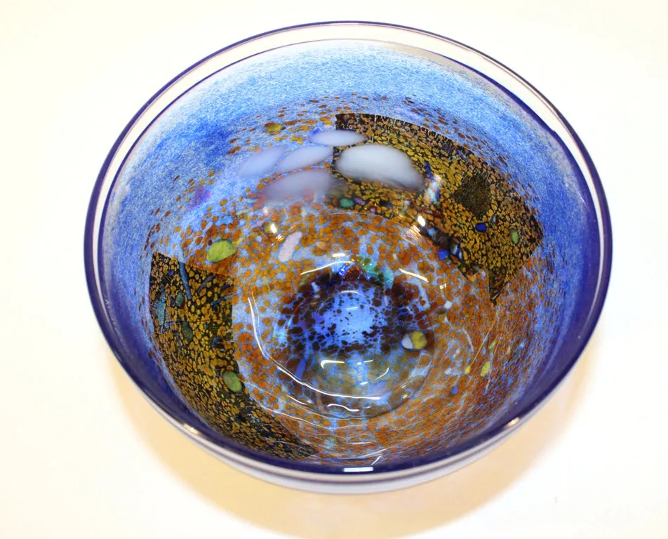 Kosta Boda Glass Bowl in Blue