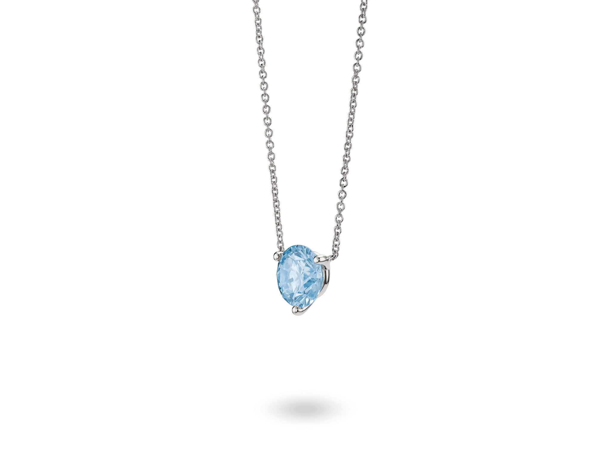 Lab-Grown Diamond 1ct. Round Brilliant Solitaire Pendant | Blue