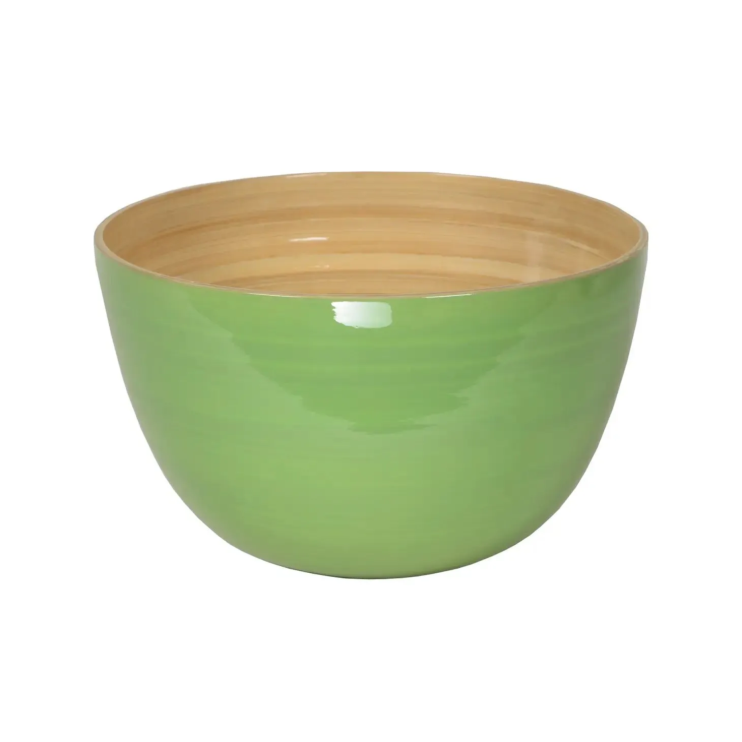 Lacquered Bamboo Bowls, 10.2 D x 6.2 H