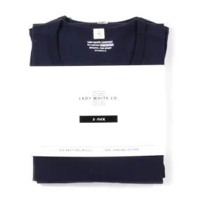 LADY WHITE CO. T-SHIRT 2-PACK NAVY