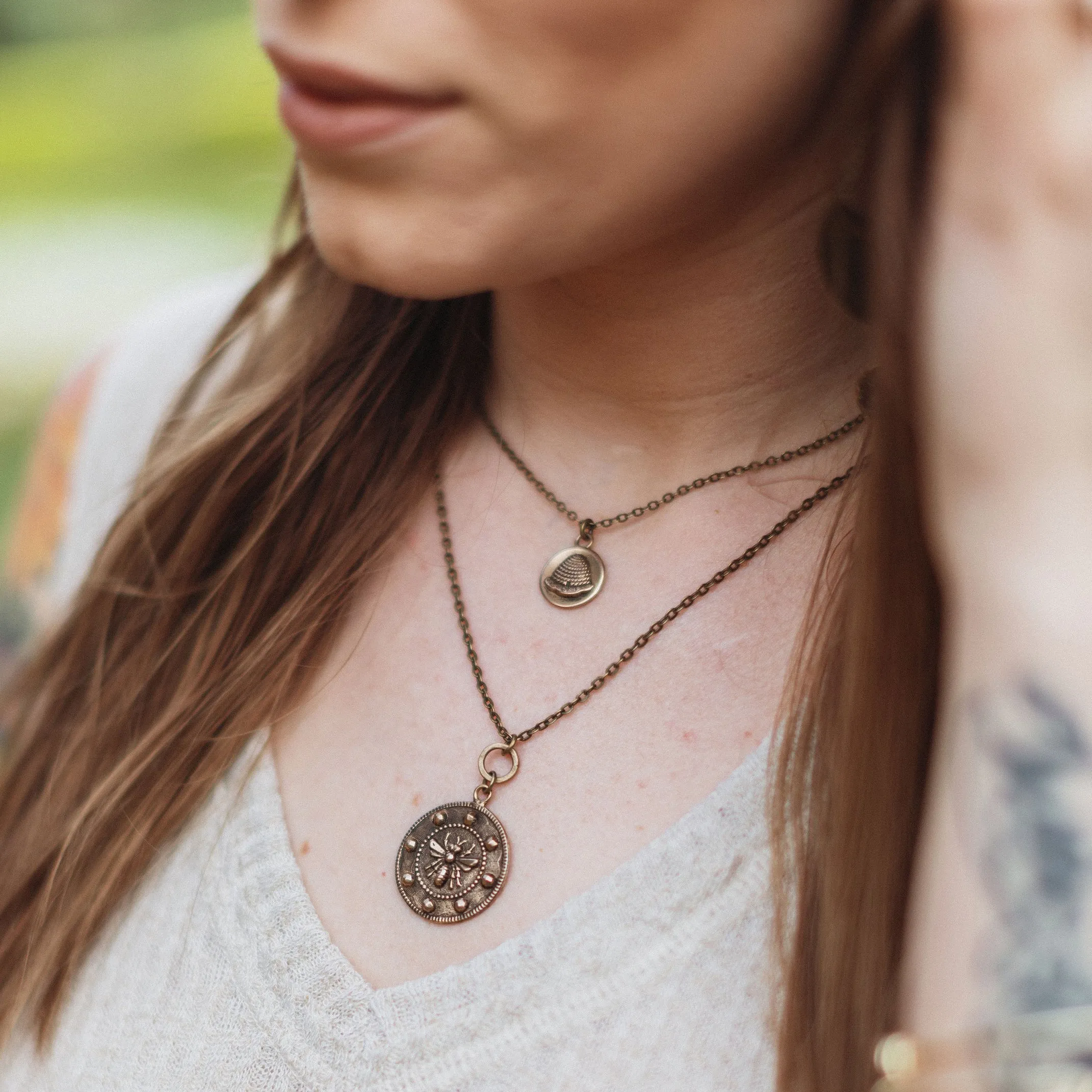 LEAF & ACORN Necklace - Silver