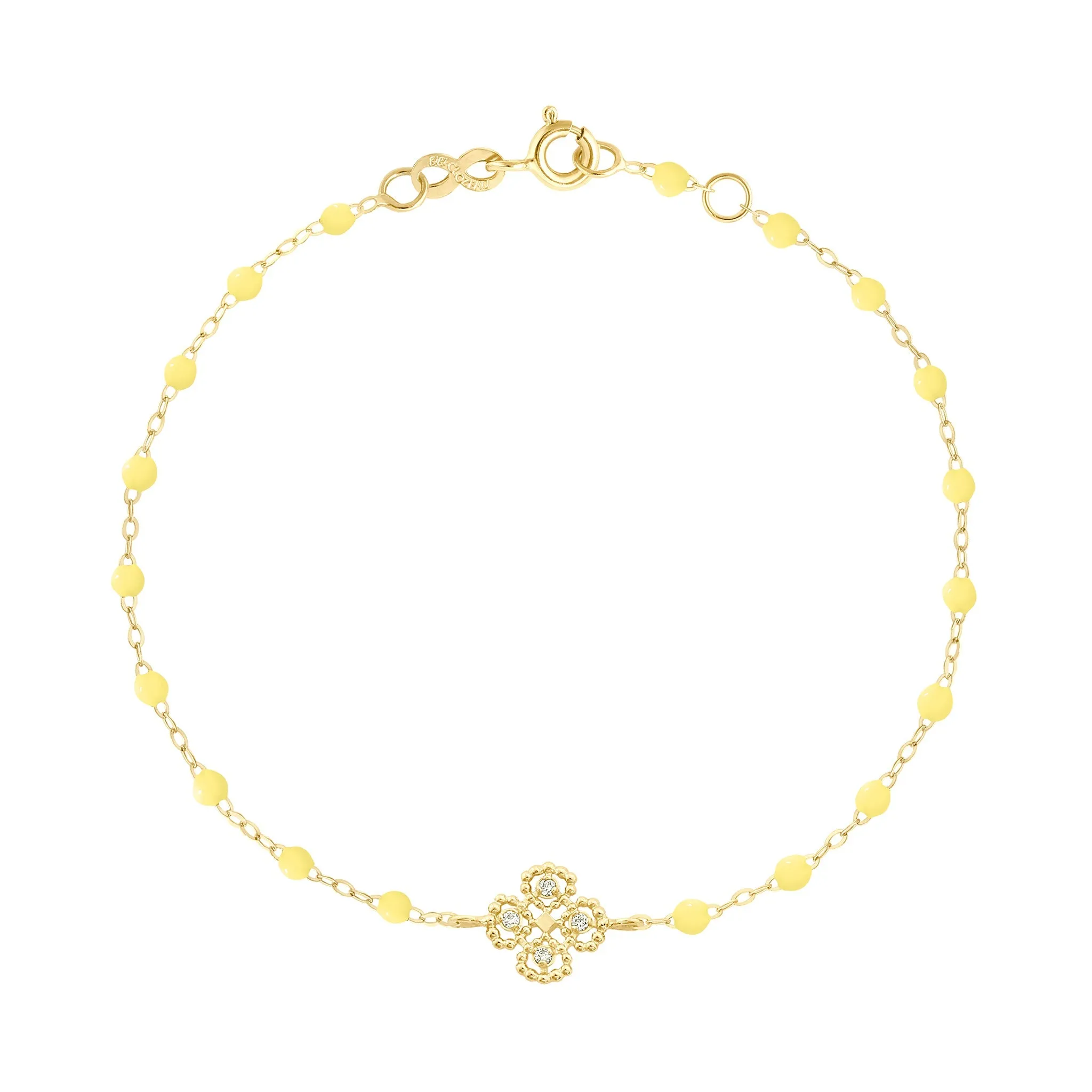 Lucky Clover Classic Gigi Mimosa Diamond Bracelet, Yellow Gold, 6.7"