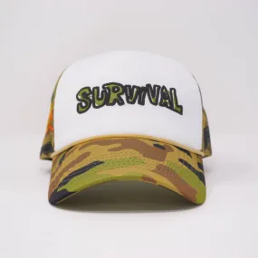 LUCKY ROLL TRUCKER HAT CAMO GREEN