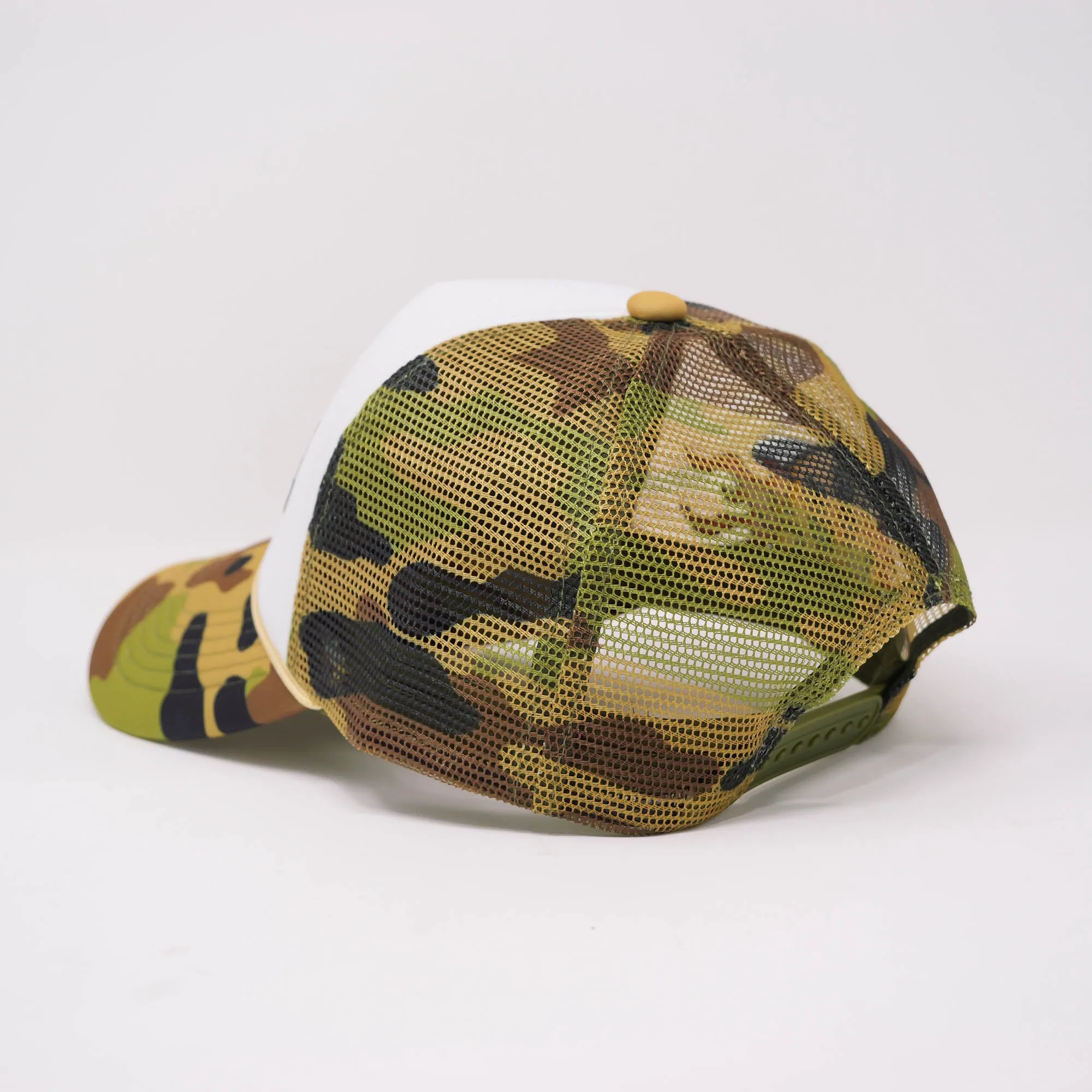 LUCKY ROLL TRUCKER HAT CAMO GREEN