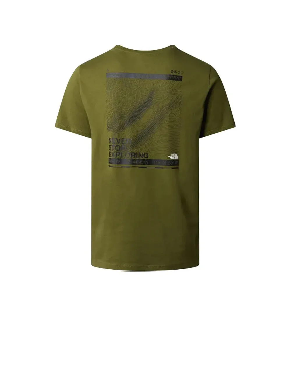 M Foundation Mountain Lines Graphic Tee - Forest Olive