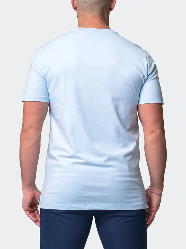 Maceoo Stretch Short-Sleeve Athletic Wear | Tee Neon Light Blue