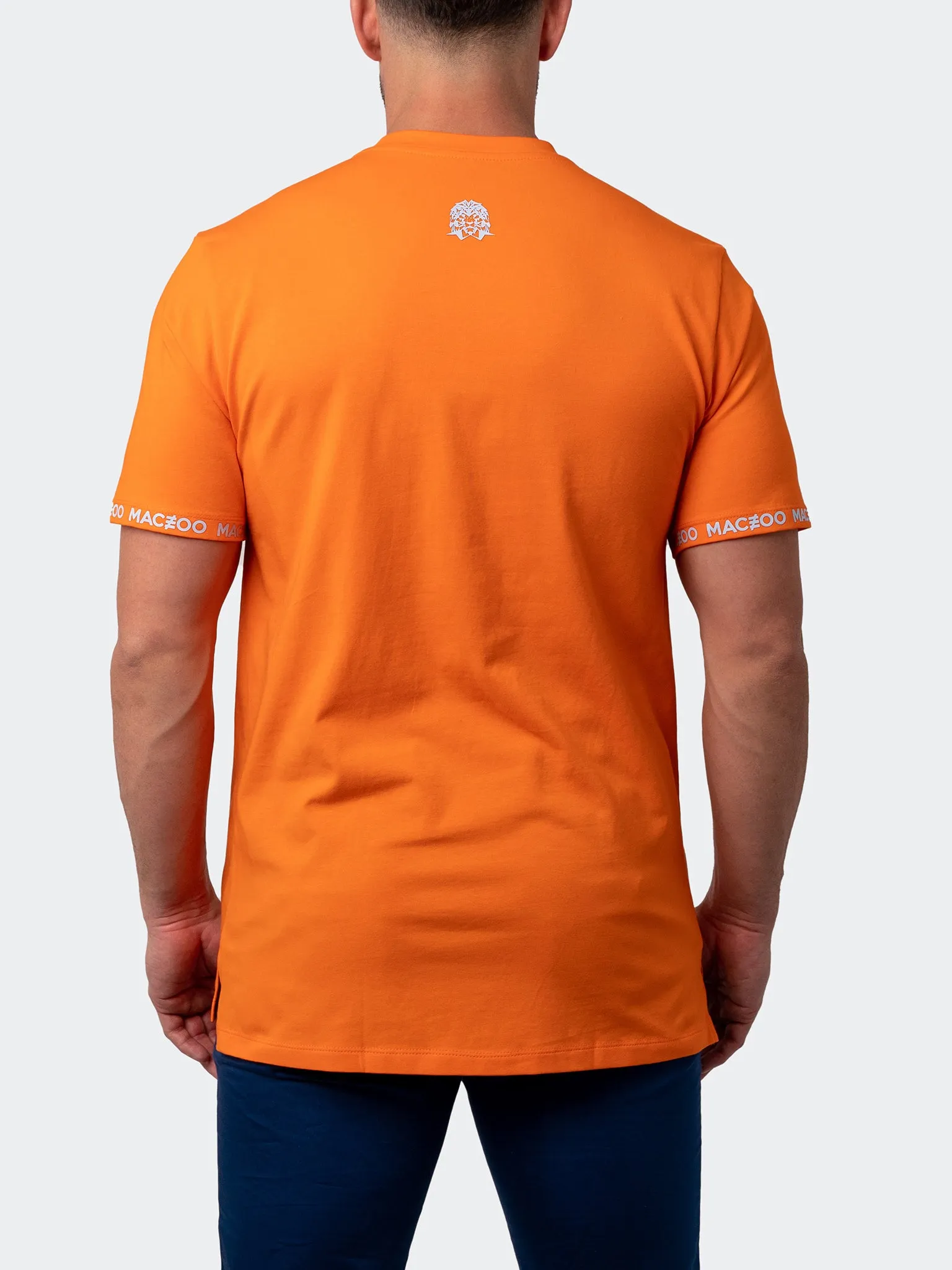 Maceoo Stretch Short-Sleeve Tshirts | V-Neck VivaldiSleeve Orange