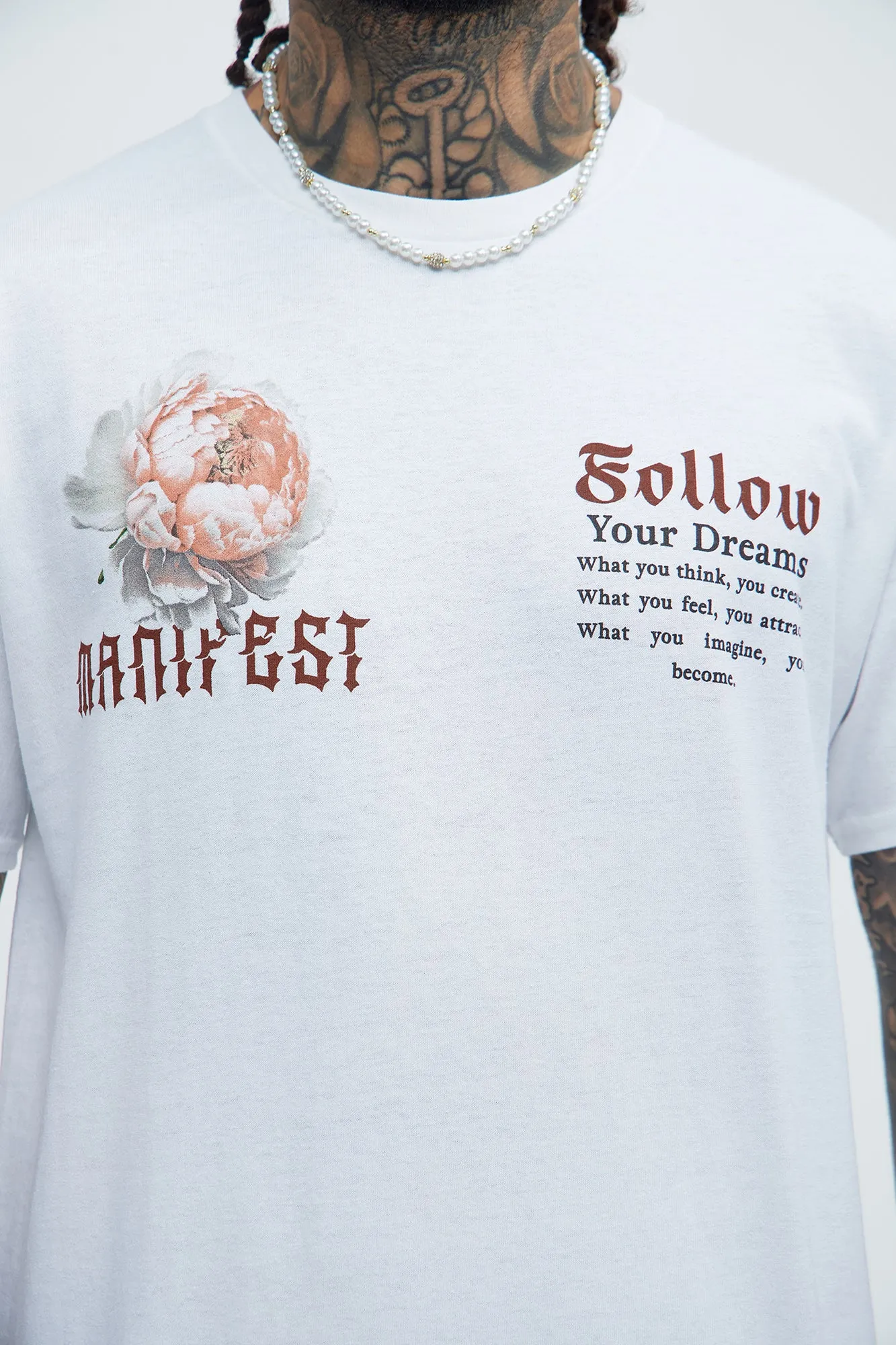 Manifest Your Destiny Short Sleeve Tee - White