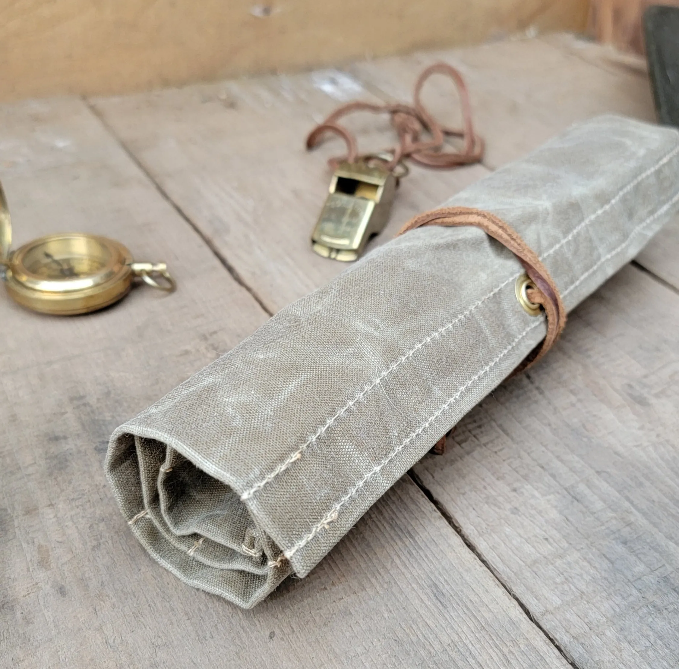 Maple Waxed Canvas Pocketknife Roll Up V 2.0