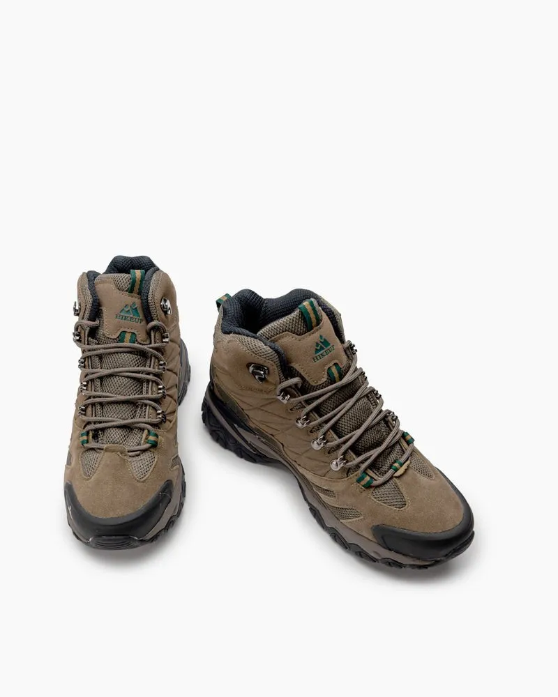 Men's Autumn Genuine Leather High Top Travel Hiking Boots