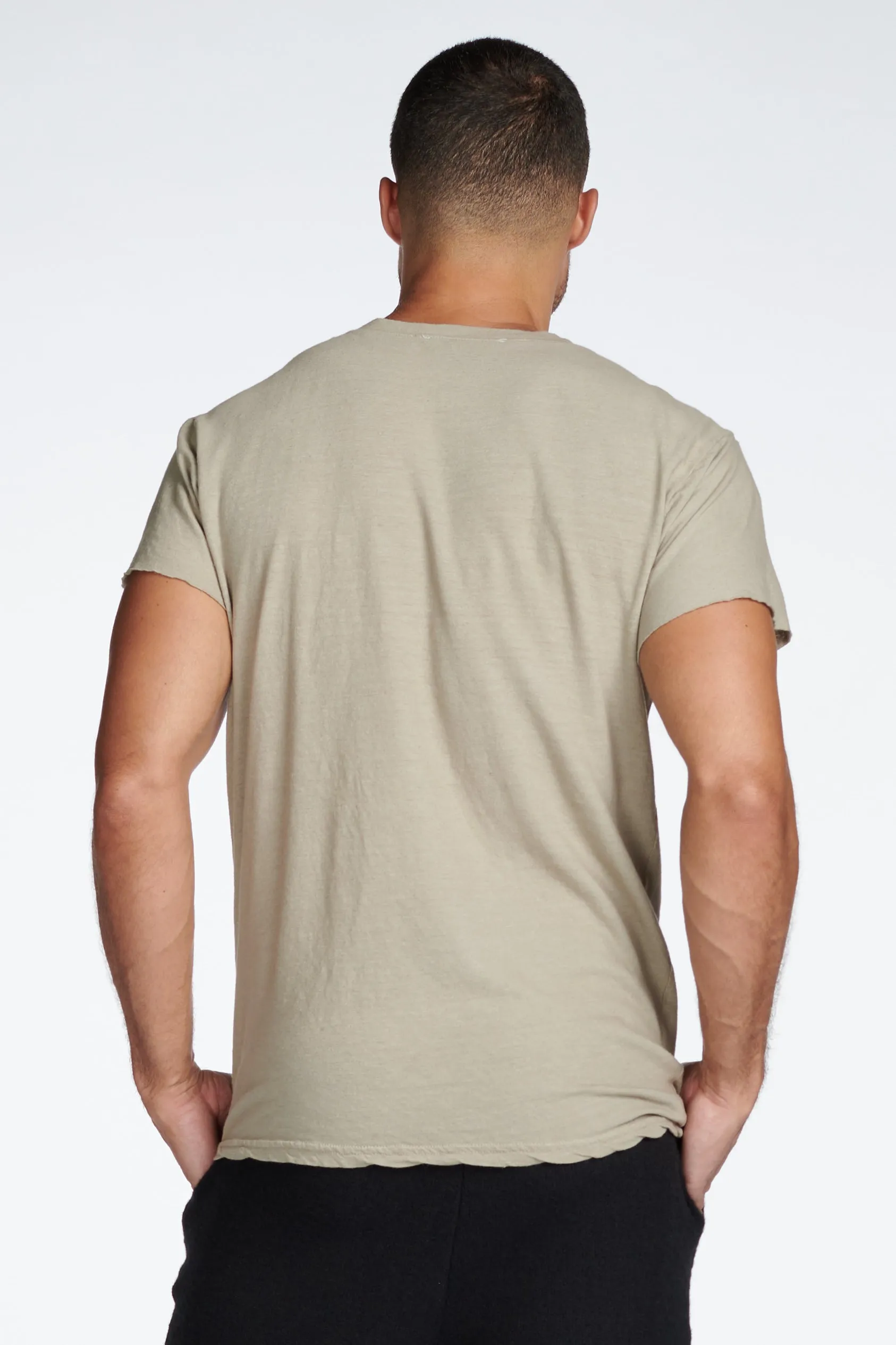 Men's Linen Blend Pocket Tee