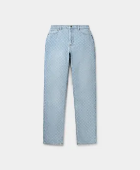 Mid Blue Avery Monogram Jeans