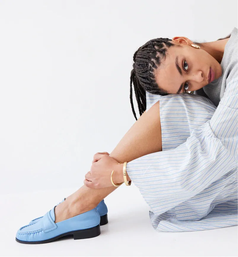 Miro Leather Loafer | Cornflower Blue