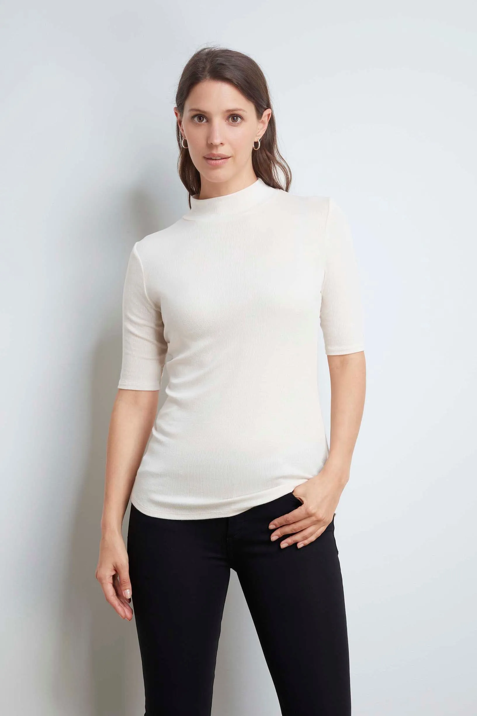 Mock Neck Micro TENCEL Modal Top | Multiple Colours