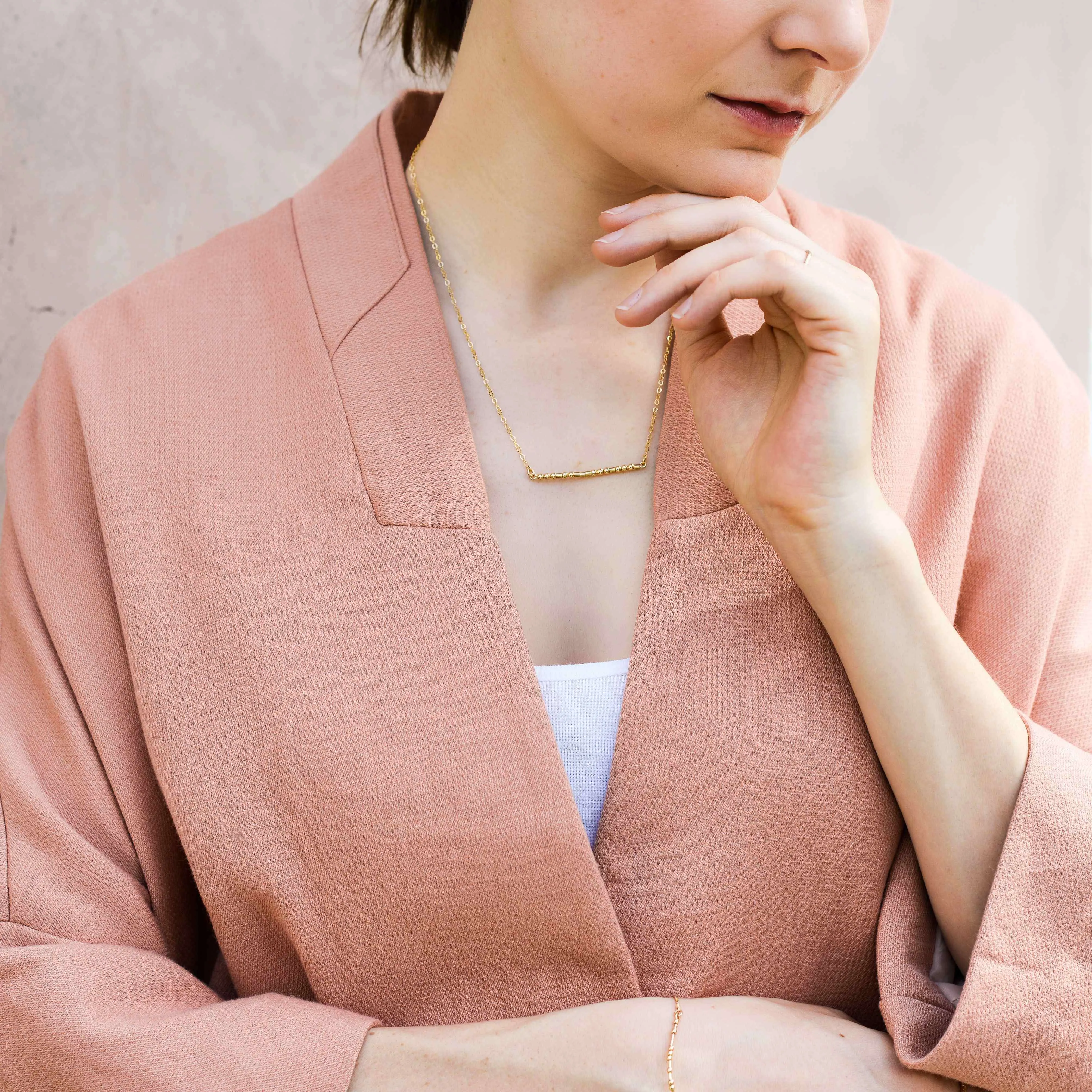 MOTHER & THE WORLD MORSE CODE NECKLACE