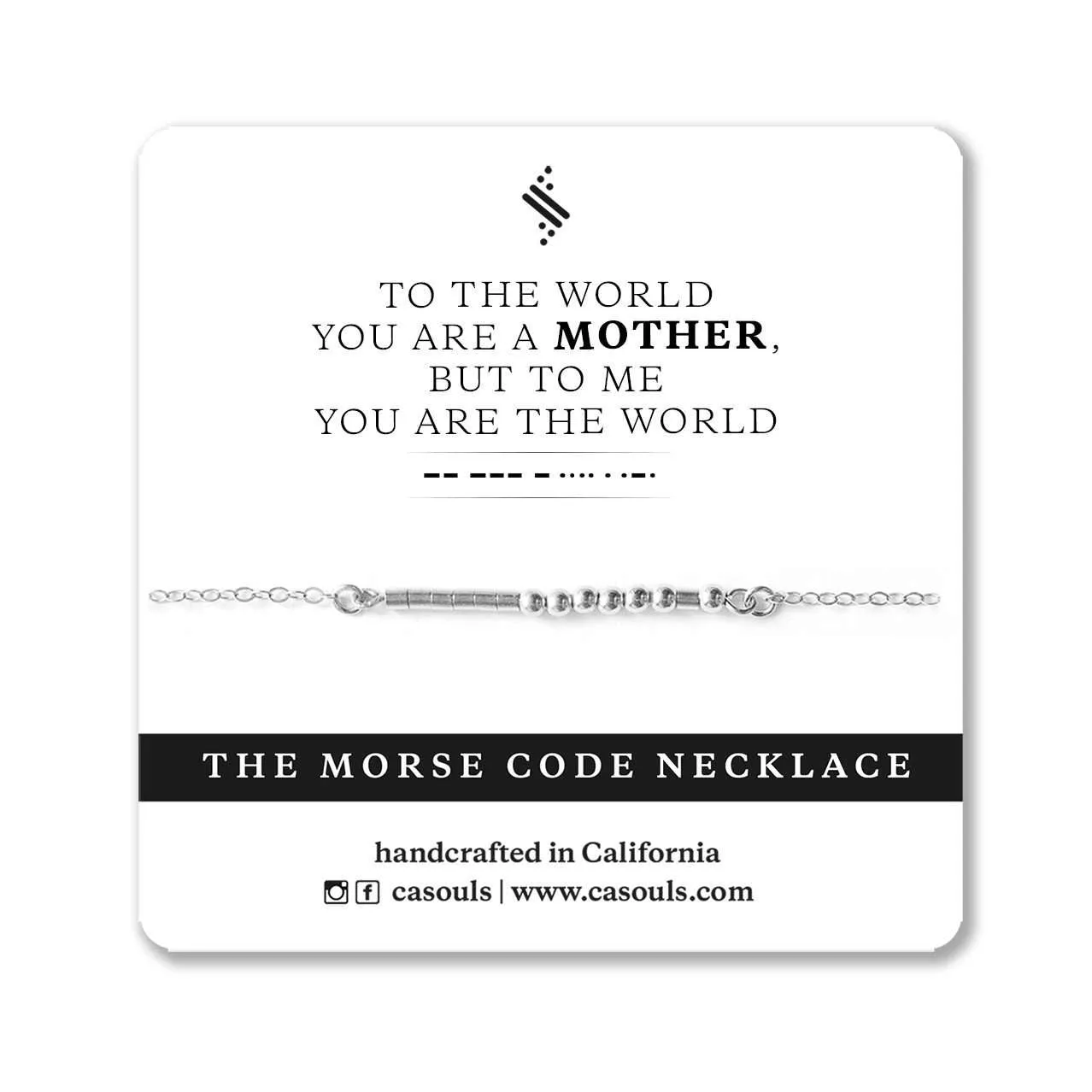 MOTHER & THE WORLD MORSE CODE NECKLACE