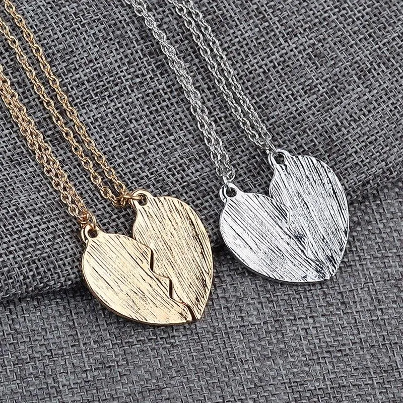 Mother and Daughter Heart Pendant Necklace Set