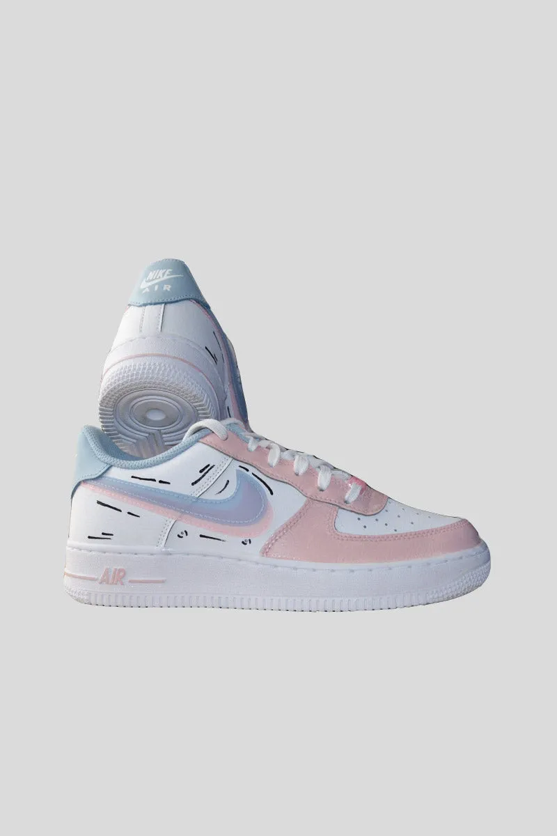 Nike Custom Air Force Comix - light Pink Light Blue