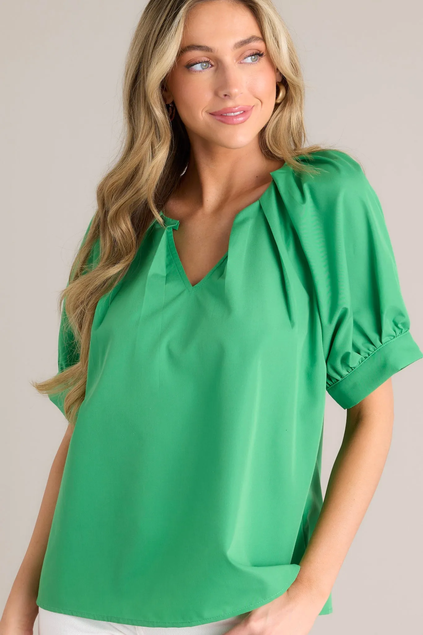 Nobody Like You Kelly Green Puff Sleeve Top