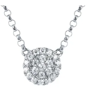 Ostbye - 14K White Gold Diamond Cluster Pendant