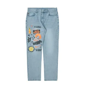 Pleasures Mens Reflux 5 Pocket Denim