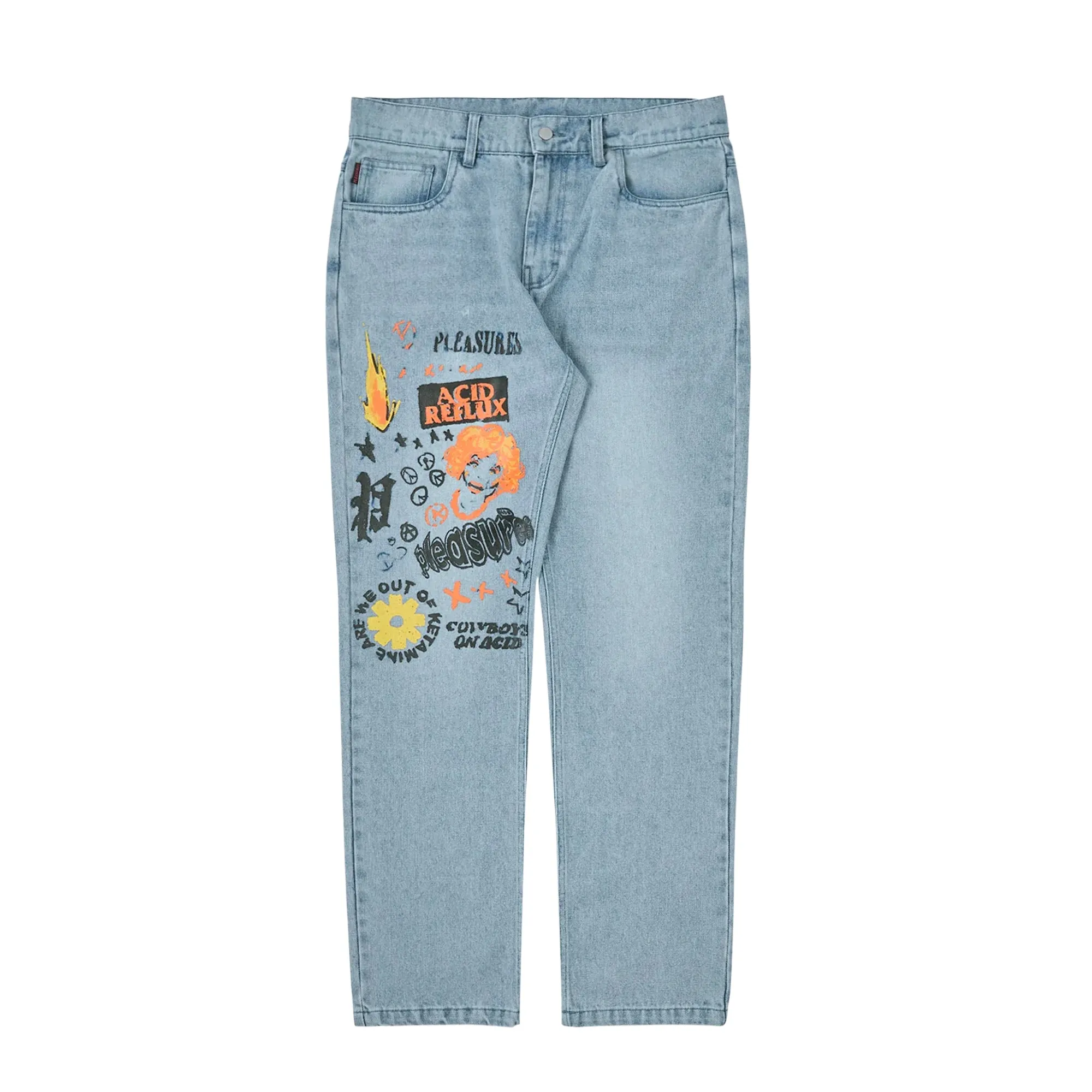 Pleasures Mens Reflux 5 Pocket Denim