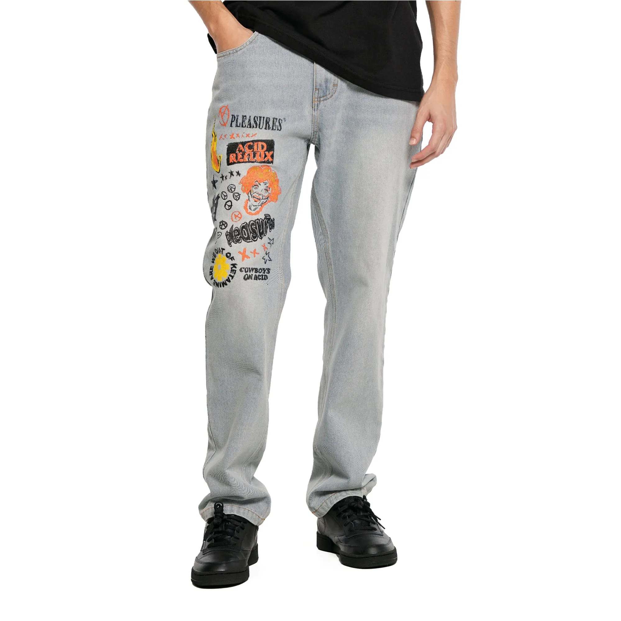 Pleasures Mens Reflux 5 Pocket Denim