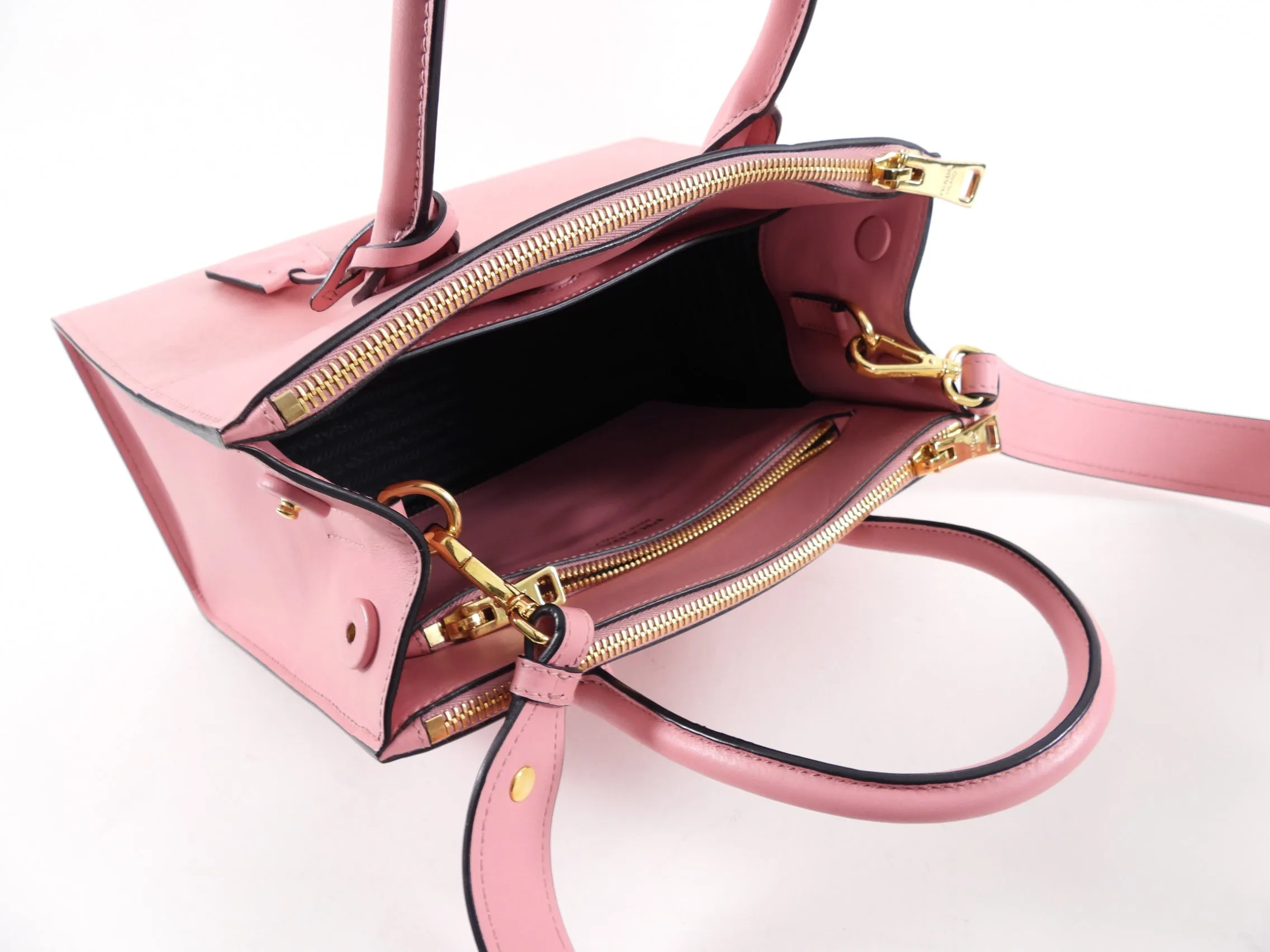 Prada Pink Petalo Saffiano Leather City Tote Bag